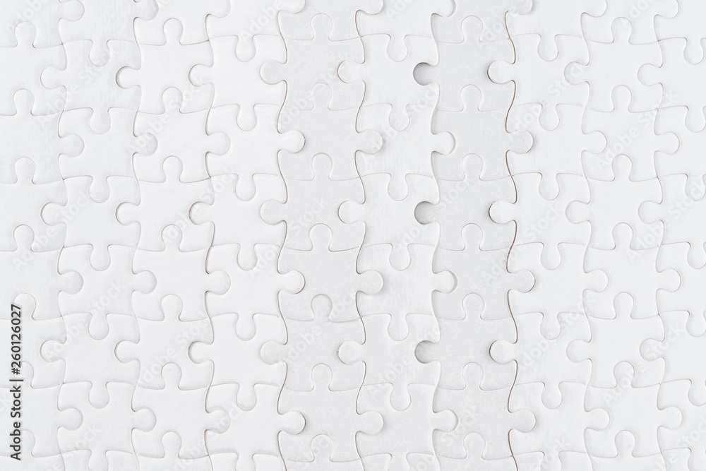 White jigsaw puzzle texture and background White jigsaw puzzle texture and background
