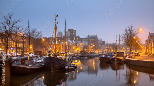 Historic ships Noorderhaven Groningen photo