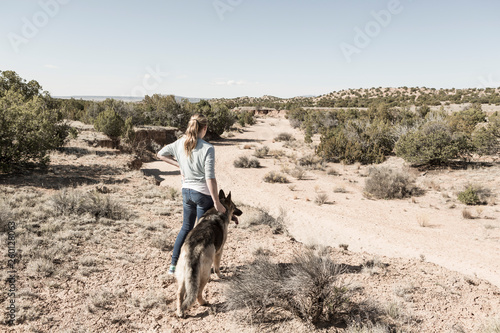 Wallpaper Mural portrait of 12 year old girl and her German Shepherd dog Torontodigital.ca