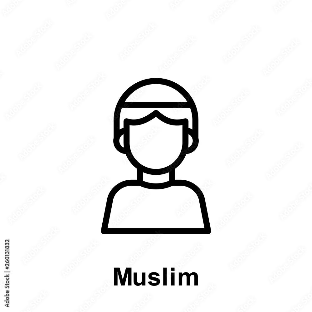 Ramadan muslim outline icon. Element of Ramadan day illustration icon. Signs and symbols can be used for web, logo, mobile app, UI, UX Ramadan muslim outline icon. Element of Ramadan day illustration icon. Signs and symbols can be used for web, logo, mobile app, UI, UX