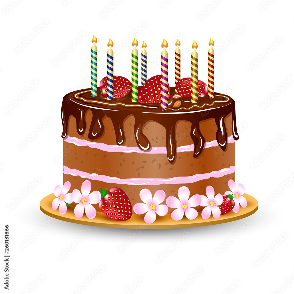Chocolate Birthday Cake Pictures With Candles