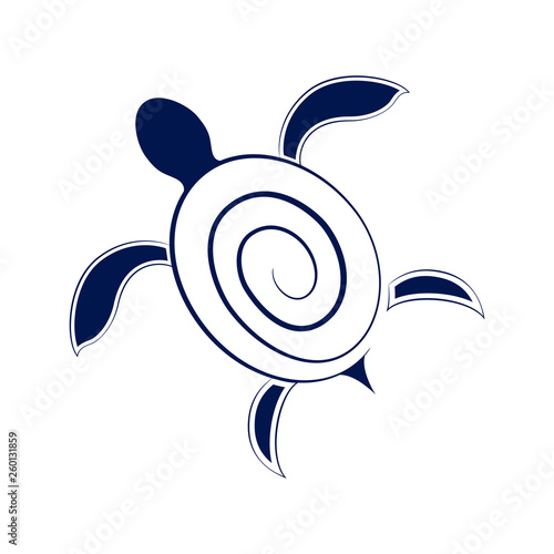 Vector image of an turtle design - Illustration.