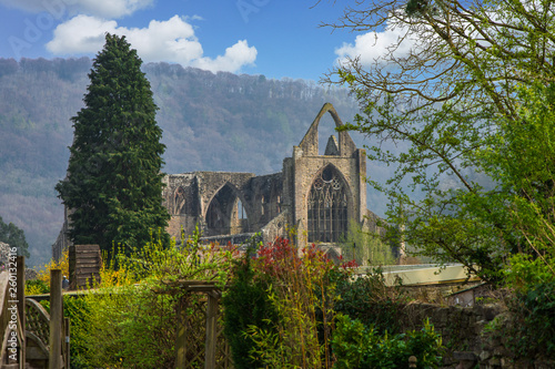Tintern Abbey Monmouthshire near Chepstow Wales UK ruins of Cistercian monastery popular tourist destination