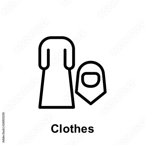 Ramadan clothes outline icon. Element of Ramadan day illustration icon. Signs and symbols can be used for web, logo, mobile app, UI, UX