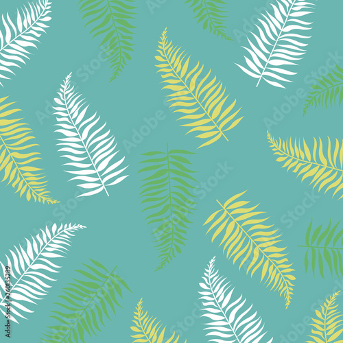 Summer Banner With Tropical Leaves