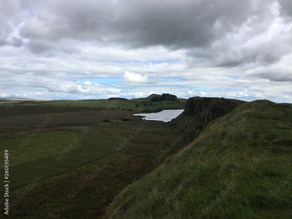 Hadrian's Wall at Once Brewed, England Hadrian's Wall at Once Brewed, England