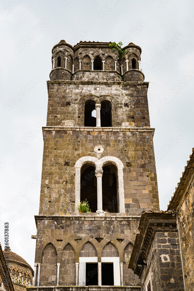 tower in  medieval village Casertavecchia, Campania, Italy