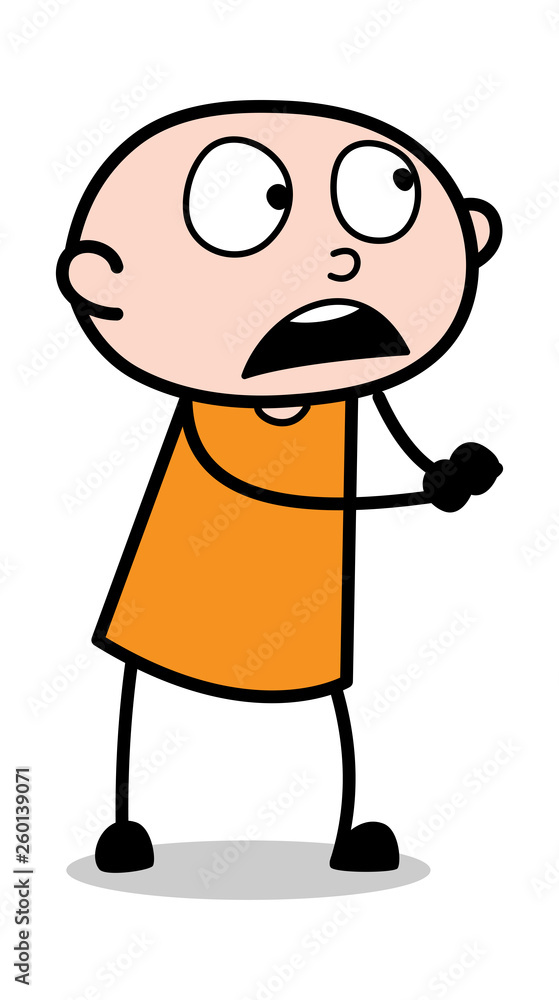Scared - Cartoon thief criminal Guy Vector Illustration Scared - Cartoon thief criminal Guy Vector Illustration