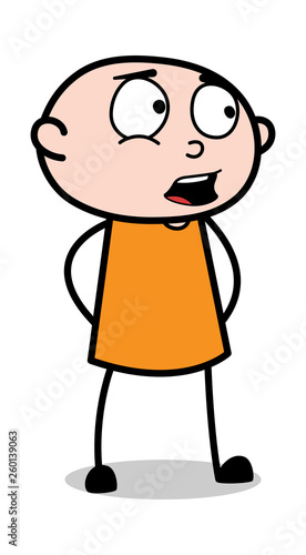 Surprisingly Watching - Cartoon thief criminal Guy Vector Illustration