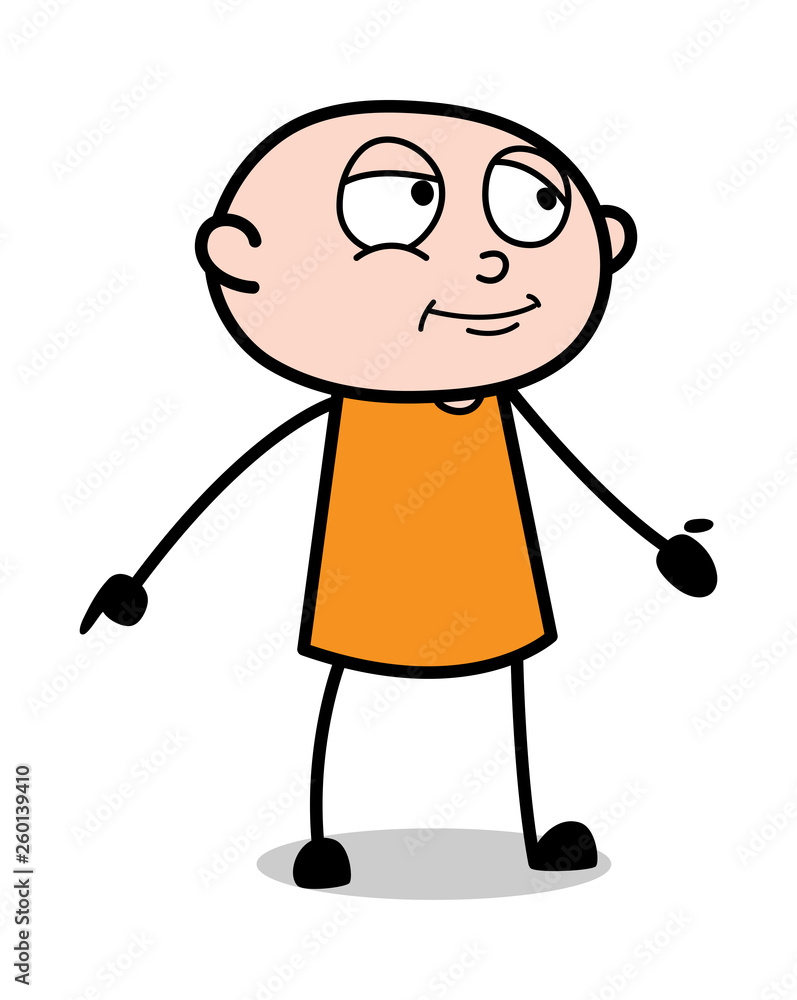 Slightly Smiling - Cartoon thief criminal Guy Vector Illustration Slightly Smiling - Cartoon thief criminal Guy Vector Illustration