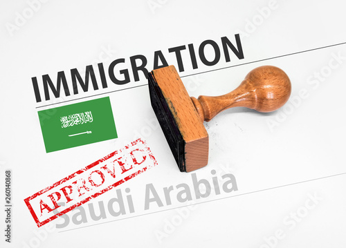Wallpaper Mural Approved Immigration Saudi Arabia application form with rubber stamp Torontodigital.ca