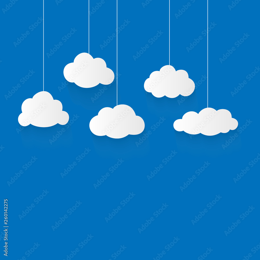 Vector illustration of clouds collection Vector illustration of clouds collection