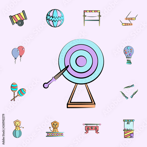 target for knives colored icon. circus icons universal set for web and mobile