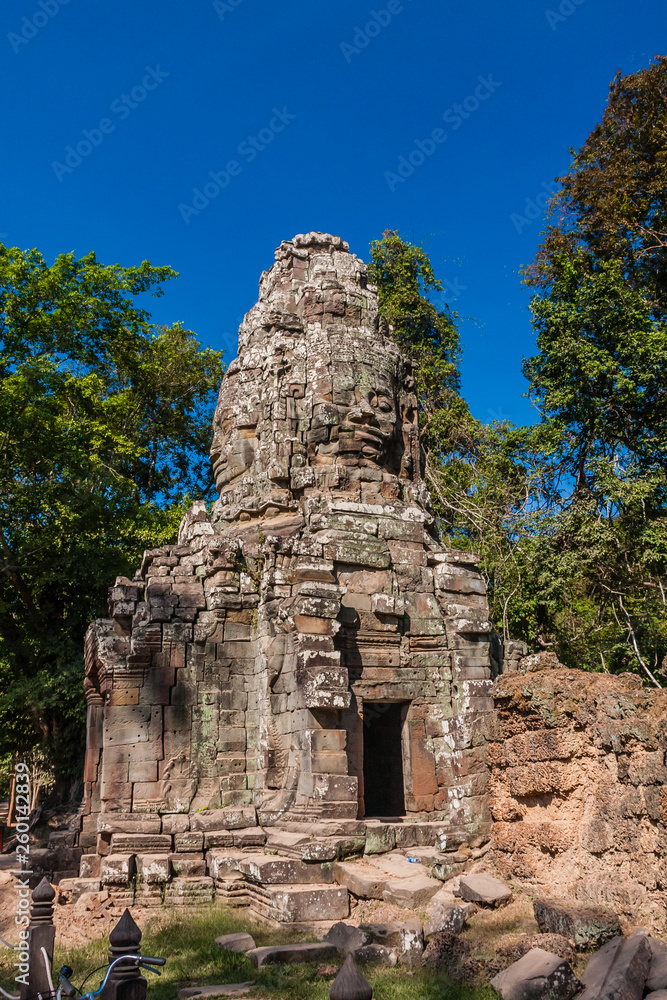 The ruins of the ancient Khmer temple in Angkor Thom, Cambodia