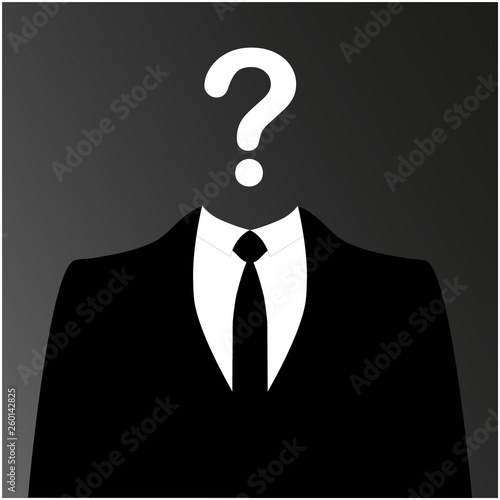 Businessman with Question Mark Head (EPS10)