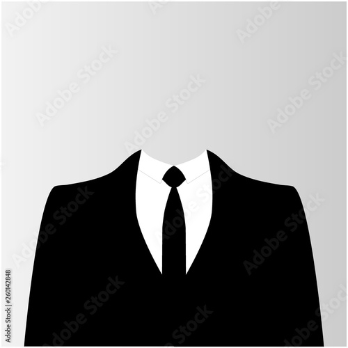 Suit icon isolated on white background. Vector illustration