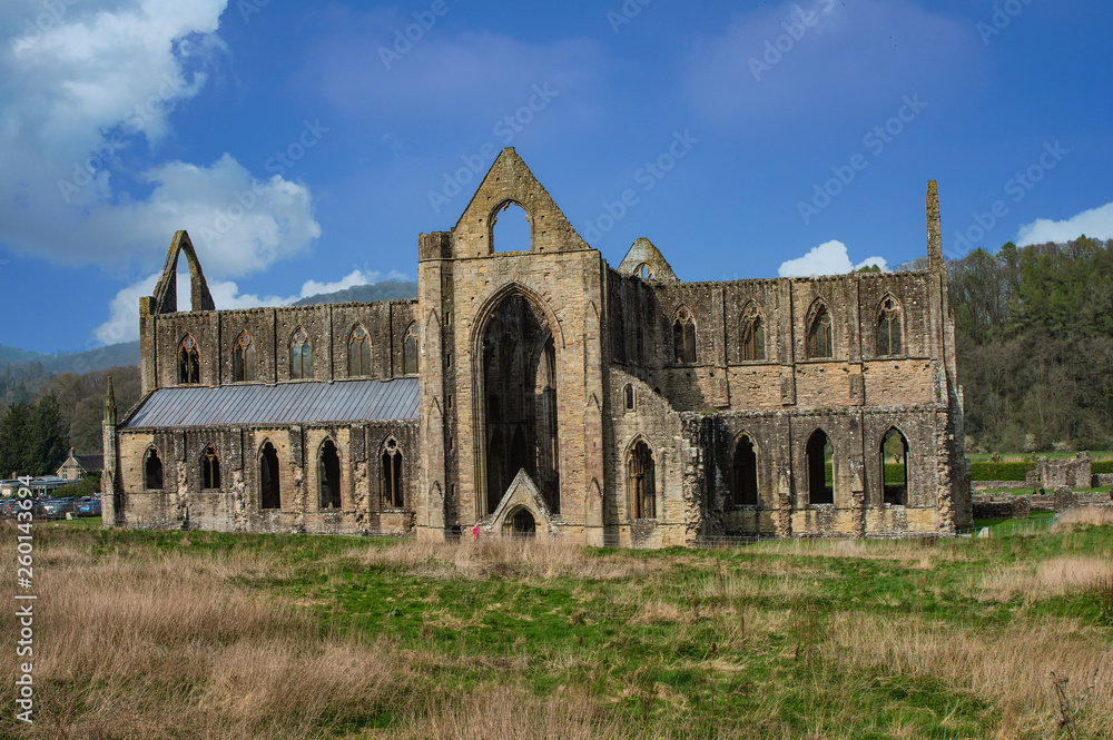 Tintern Abbey Monmouthshire near Chepstow Wales UK ruins of Cistercian monastery popular tourist destination