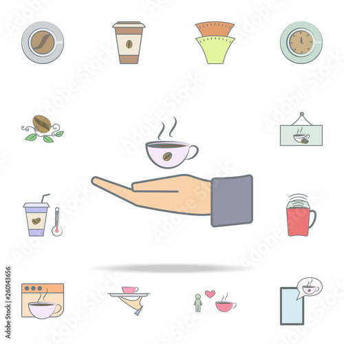 serve cup of coffee icon. coffee icons universal set for web and mobile