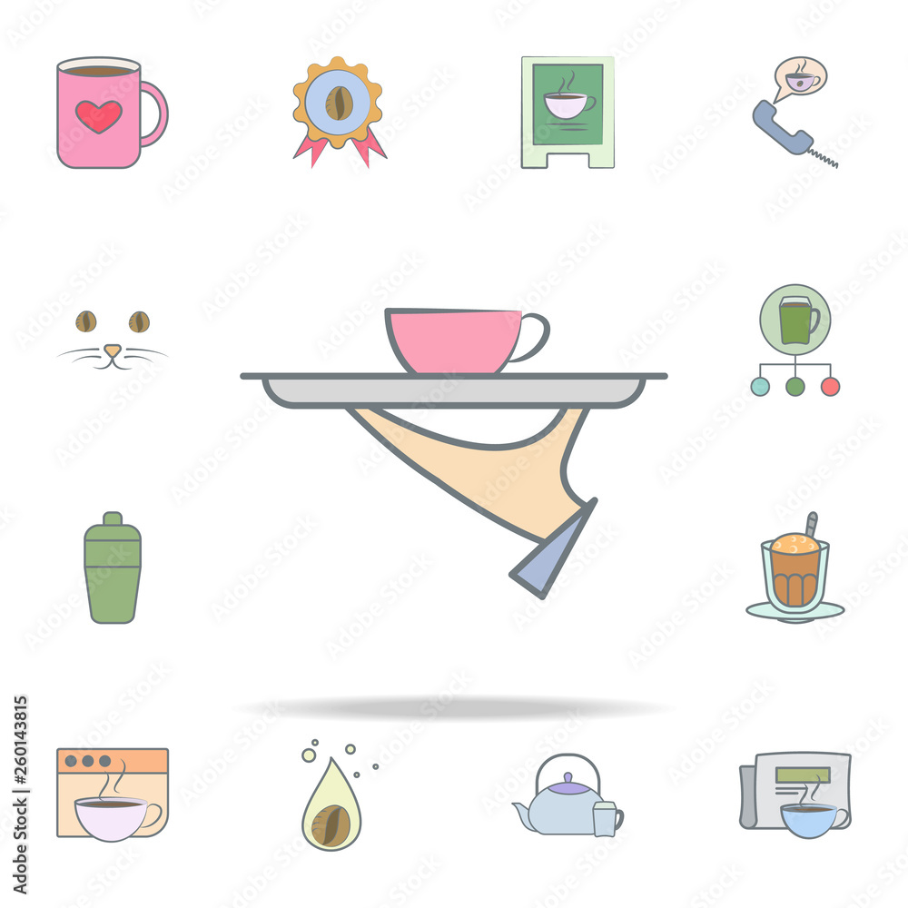Obraz premium coffee on tray icon. coffee icons universal set for web and mobile