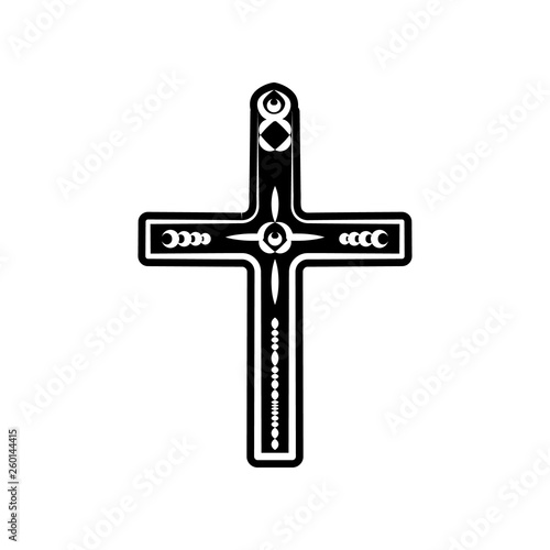 Cross icon. Element of dia de muertos for mobile concept and web apps icon. Glyph, flat icon for website design and development, app development