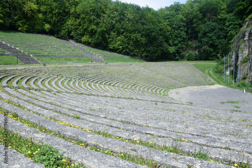 Amphitheater on St. Anna Mount. Old german (nazi) amphitheater in Poland. photo