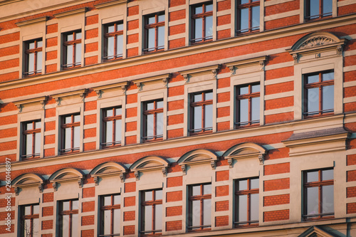 building facade, old residential period building , Berlin -