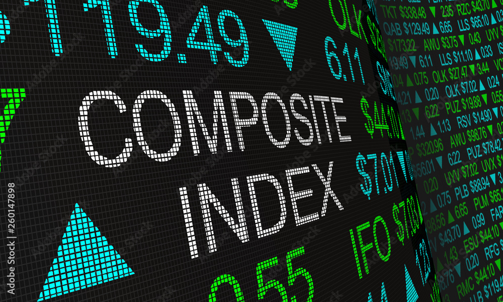 Composite Index Business Company Share Prices Stock Market Ticker 3d Illustration Stock Illustration Adobe Stock
