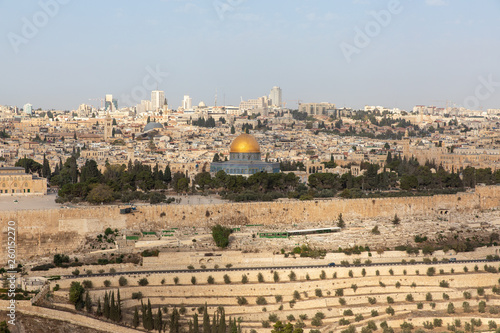 View of Temple Mount & Jerusalem From Mount of Olives