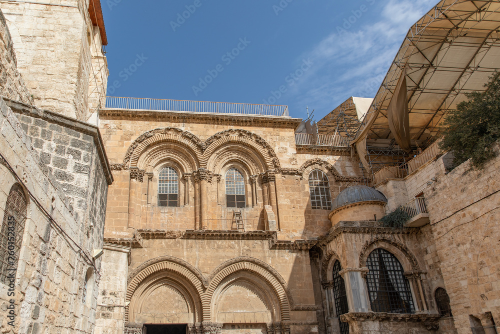 Immovable Ladder on the Church of the Holy Sepulchre, Old City, Jerusalem