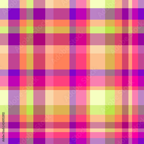 Colorful checkered pattern. Seamless abstract texture with many lines. Geometric colored wallpaper with stripes. Print for flyers, shirts and textiles. Doodle for design