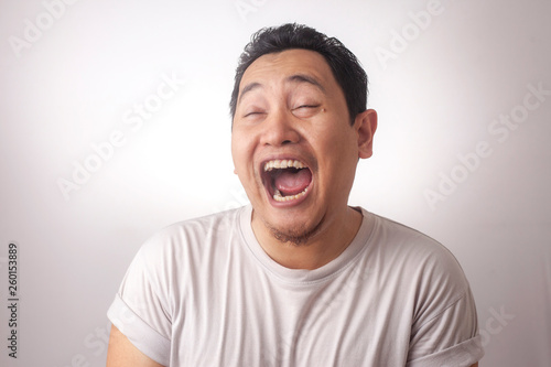 Funny Asian Man Laughing