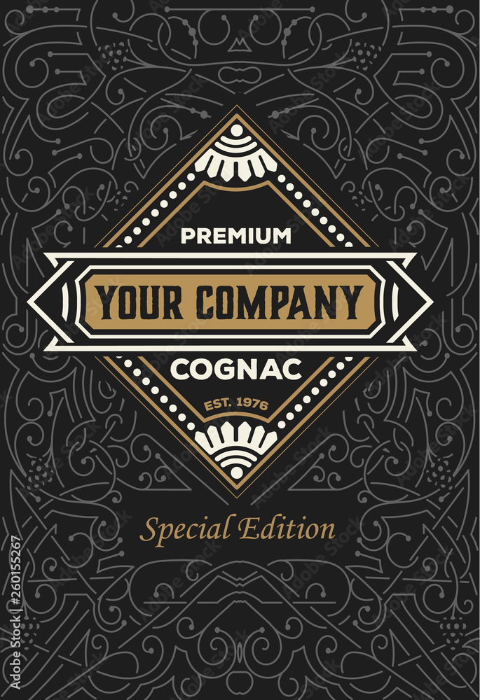 Obraz premium Liquor design packing. Vector layered