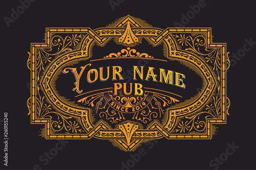 Vintage logo. Vector layered