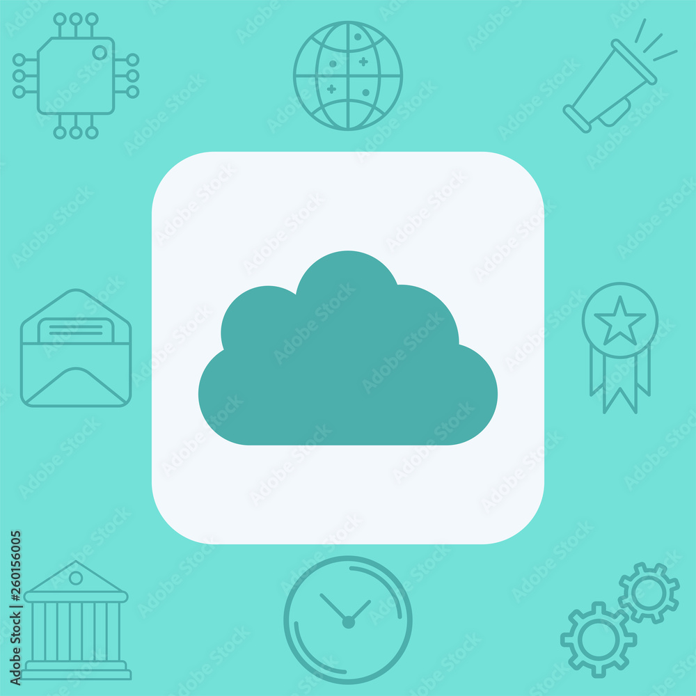 Cloud vector icon sign symbol