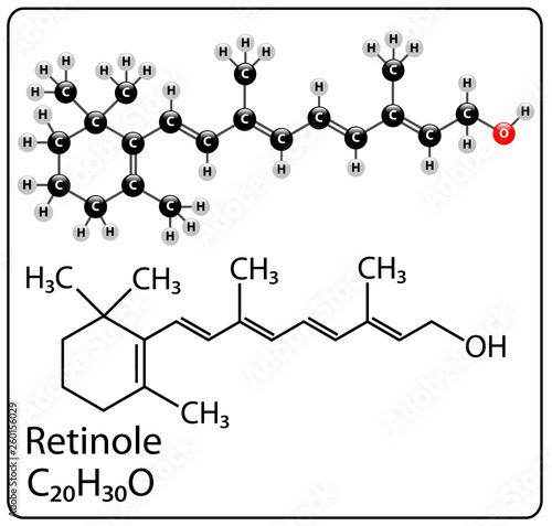 Retinol Molecule Structure