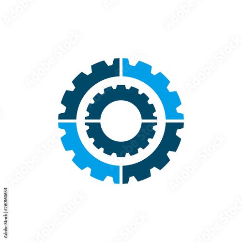 Industrial icon logo design template