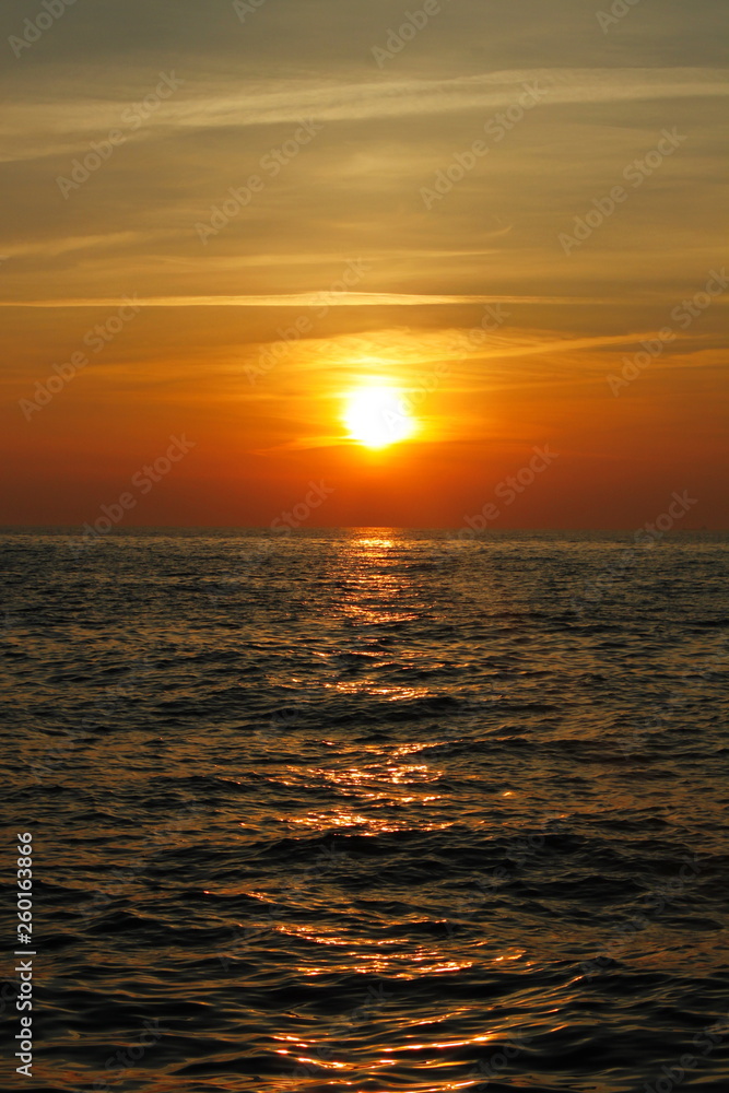 beautiful sunrise on the Black Sea