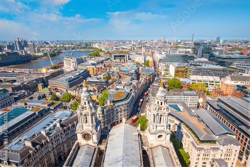 View of London cityscape from the Golden Gallery of St. Paul's Cathedral © coward_lion