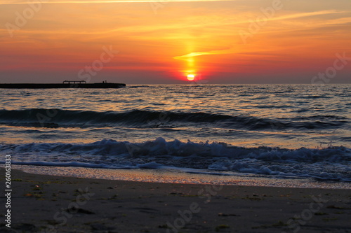 beautiful sunrise on the Black Sea