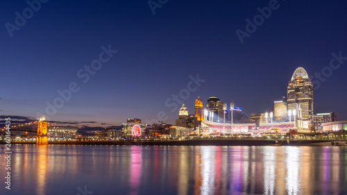 The Cincinnati Skyline at Night
