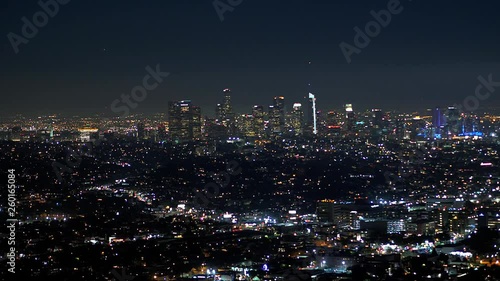 The citylights of Los Angeles by night - aerial view - travel photography
