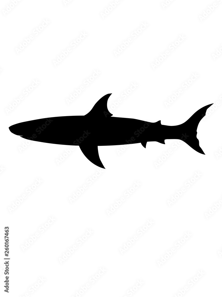 Naklejka premium hai silhouette umriss kontur schwarz schwimmen tauchen wasser unterwasser meer räuber fressen gefährlich clipart design