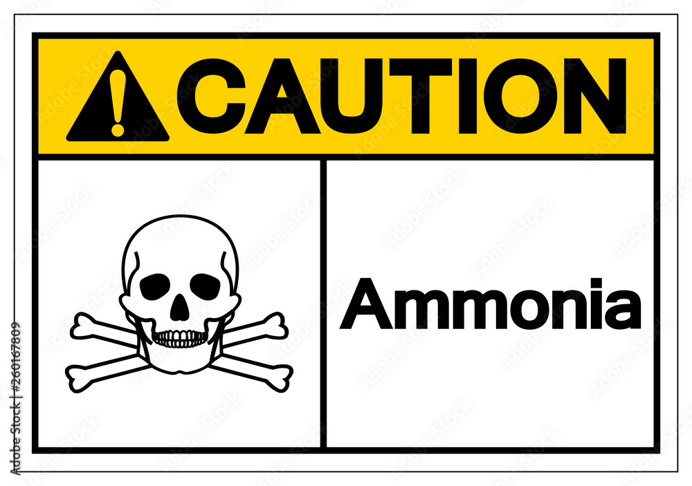 Caution Ammonia Symbol Sign, Vector Illustration, Isolate On White Background Label .EPS10 Caution Ammonia Symbol Sign, Vector Illustration, Isolate On White Background Label .EPS10