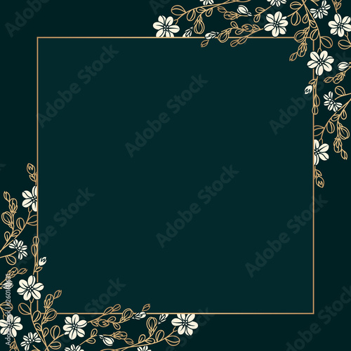 Botanical floral mockup illustration