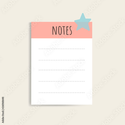 Colorful notepad