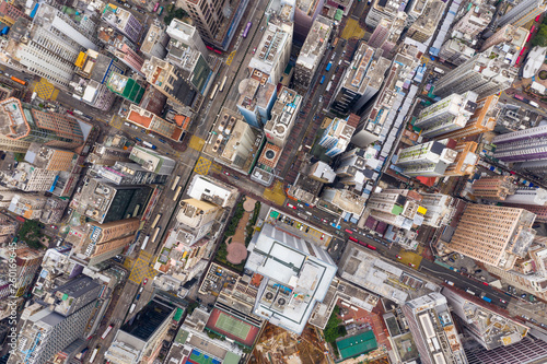 Aerial view of Hong Kong city © leungchopan