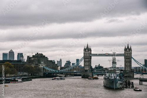 The Tower Bridge in London, England 