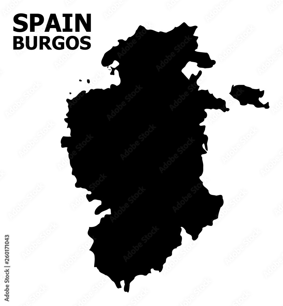 Vector Flat Map of Burgos Province with Caption Vector Flat Map of Burgos Province with Caption