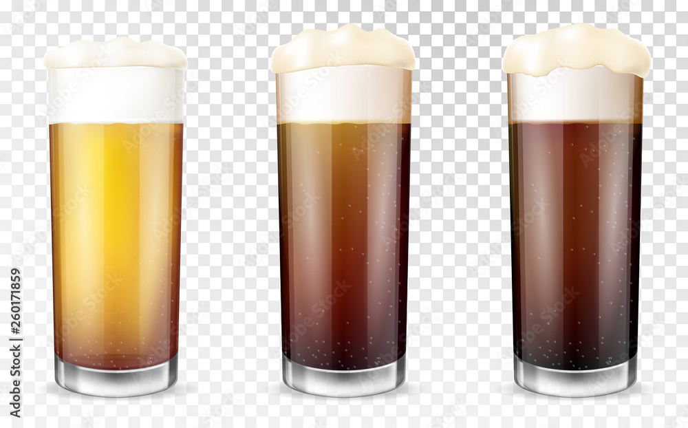 Realistic style of glasses beer. Realistic style of glasses beer.