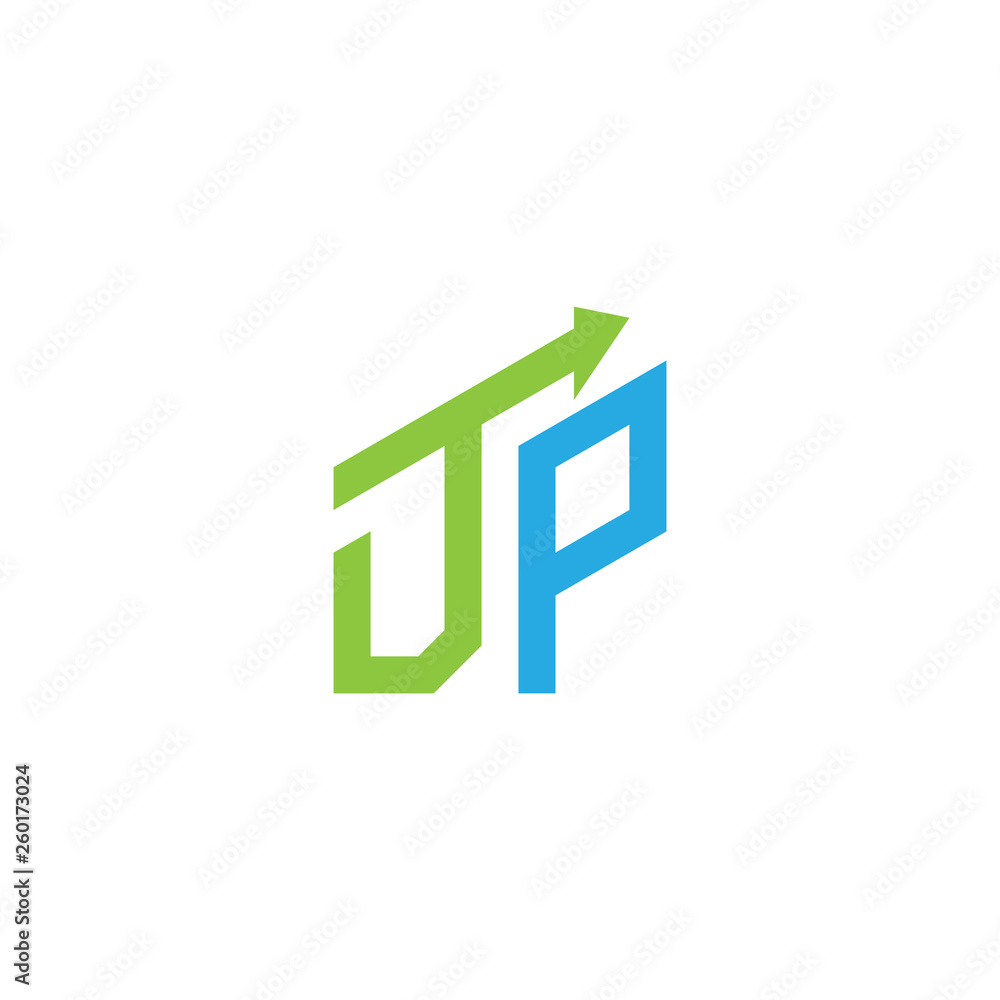 initial letter logo with growing arrows initial letter logo with growing arrows